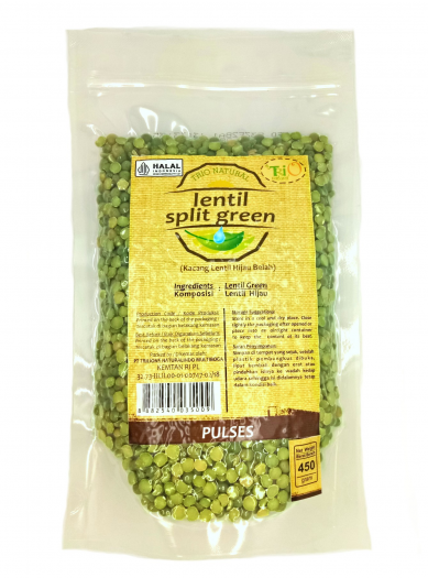 Lentil Split Green Trio Natural 450 gr